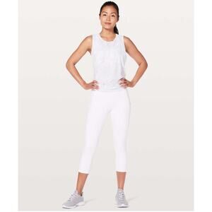 Lululemon Speed Up Crop 21" White Thick Legging Size 4